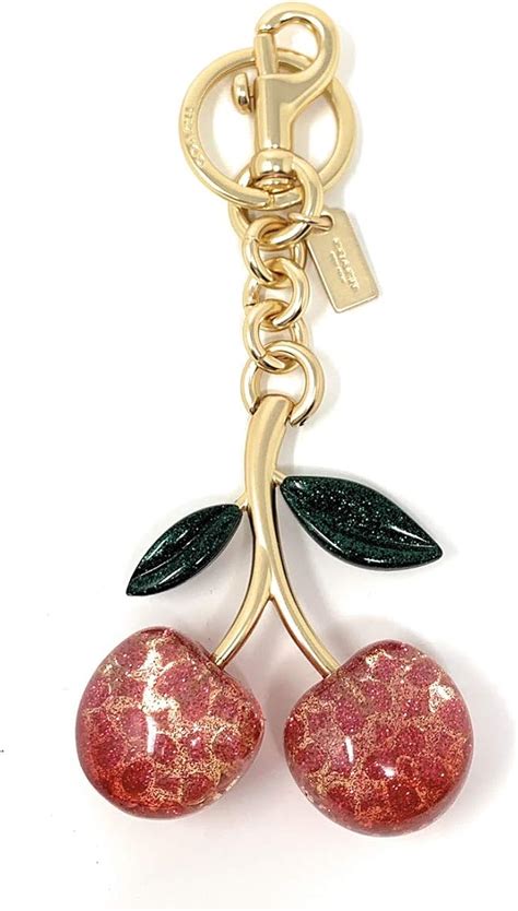 cherry bag charm coach|coach signature cherry bag charm.